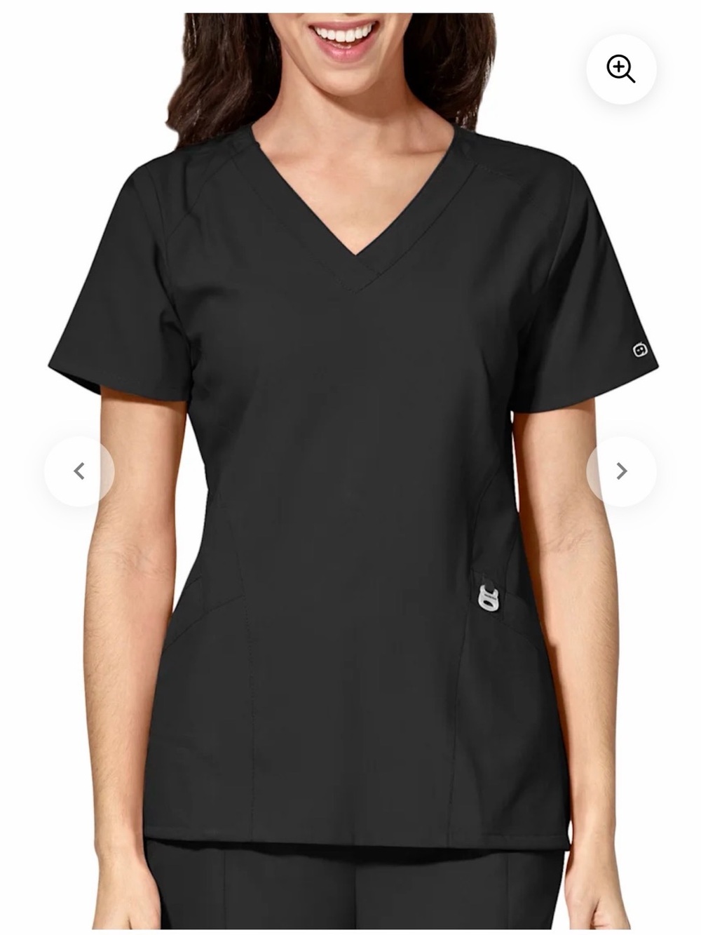WonderWink Women's V-Neck Scrub Top - Black